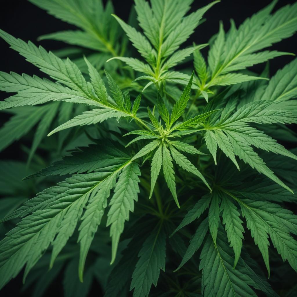 Cannabis plant close-up